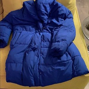 Blue H&M Hooded Winter Coat